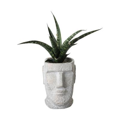 Büste zum Bepflanzen grau