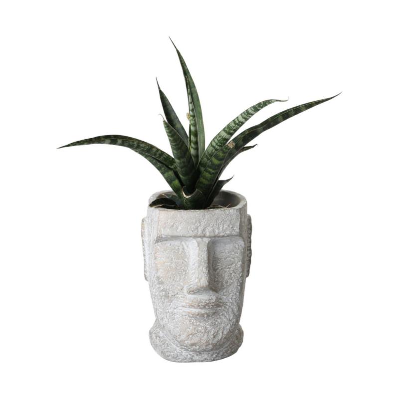 Büste zum Bepflanzen grau