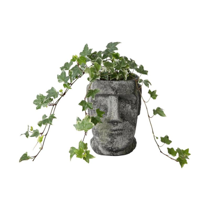 Büste zum Bepflanzen hellgrau