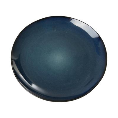 Keramik-Teller dunkelblau