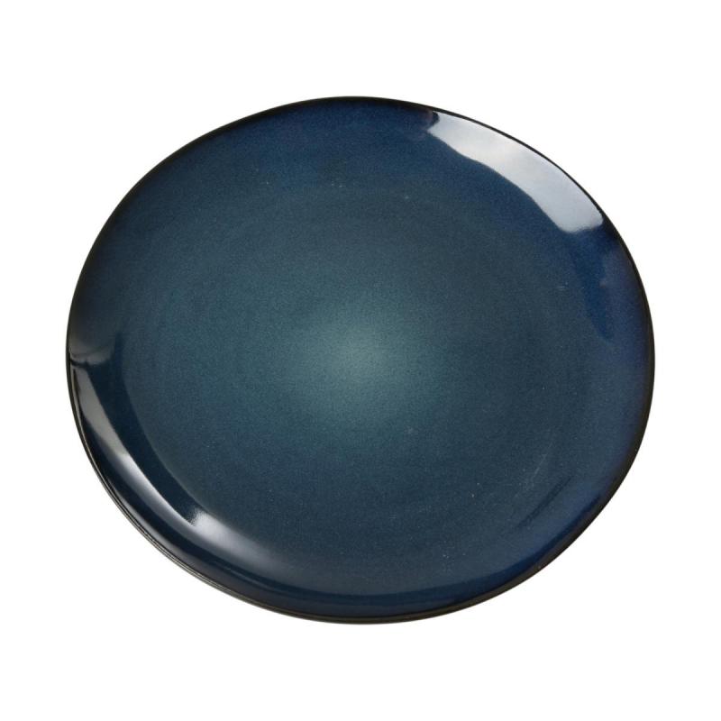 Keramik-Teller dunkelblau