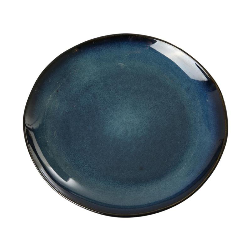Keramik-Teller dunkelblau