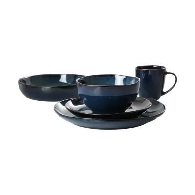 Keramik-Tasse 14oz dunkelblau