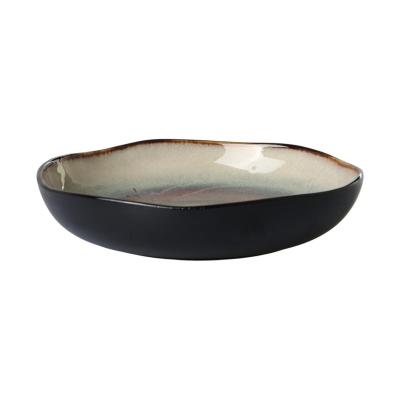 Keramik-Schüssel aubergine-braun