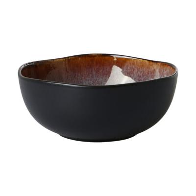 Keramik-Schüssel aubergine-braun