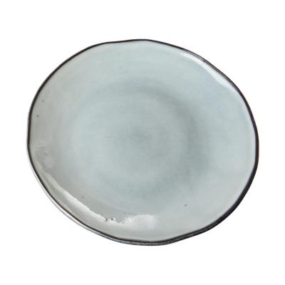 Keramik-Teller hellblau