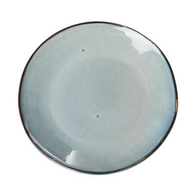 Keramik-Teller hellblau