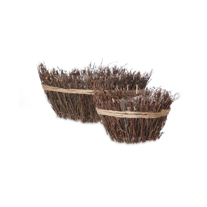 Weidenzweig-Boot mit Sisal