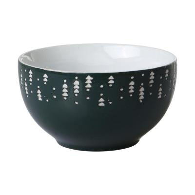 Keramik-Schüssel Weihnachten rot/grün Mix