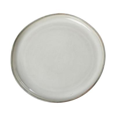 Keramik-Teller weiß-grau
