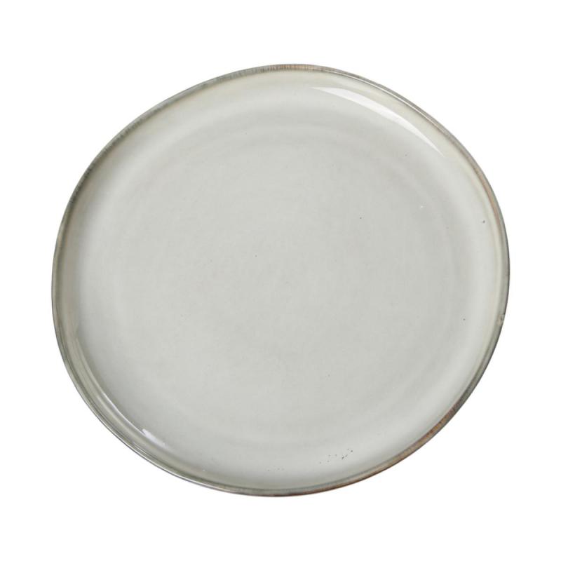 Keramik-Teller weiß-grau