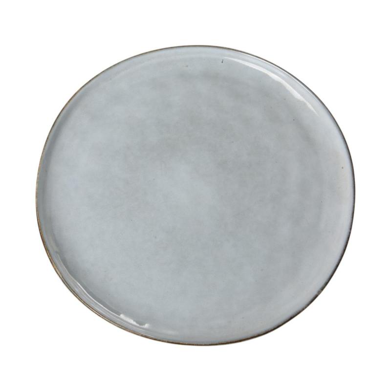 Keramik-Teller hellblau-grau