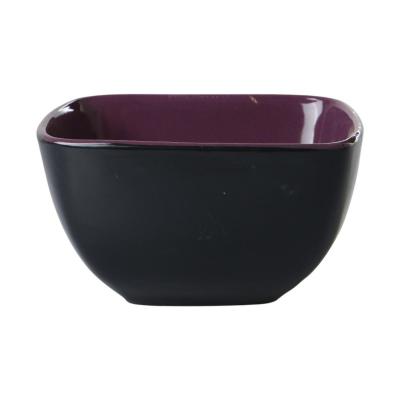 Keramik-Schüssel quadratisch aubergine