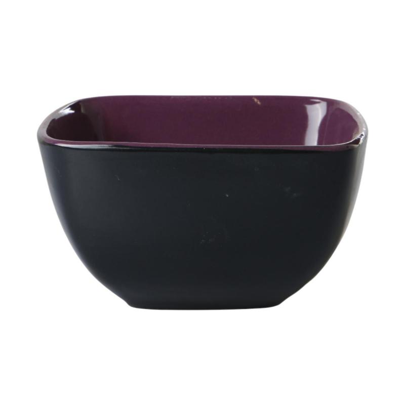 Keramik-Schüssel quadratisch aubergine