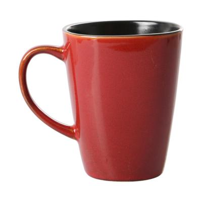 Keramik-Tasse 16oz quadratisch rot