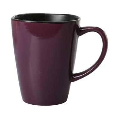 Keramik-Tasse 16oz quadratisch aubergine