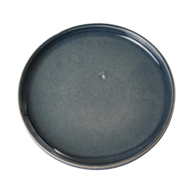 Keramik-Teller azurblau