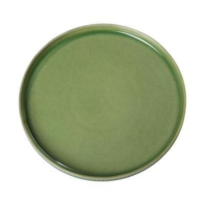 Keramik-Teller lindgr&uuml;n
