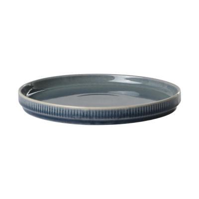 Keramik-Teller azurblau