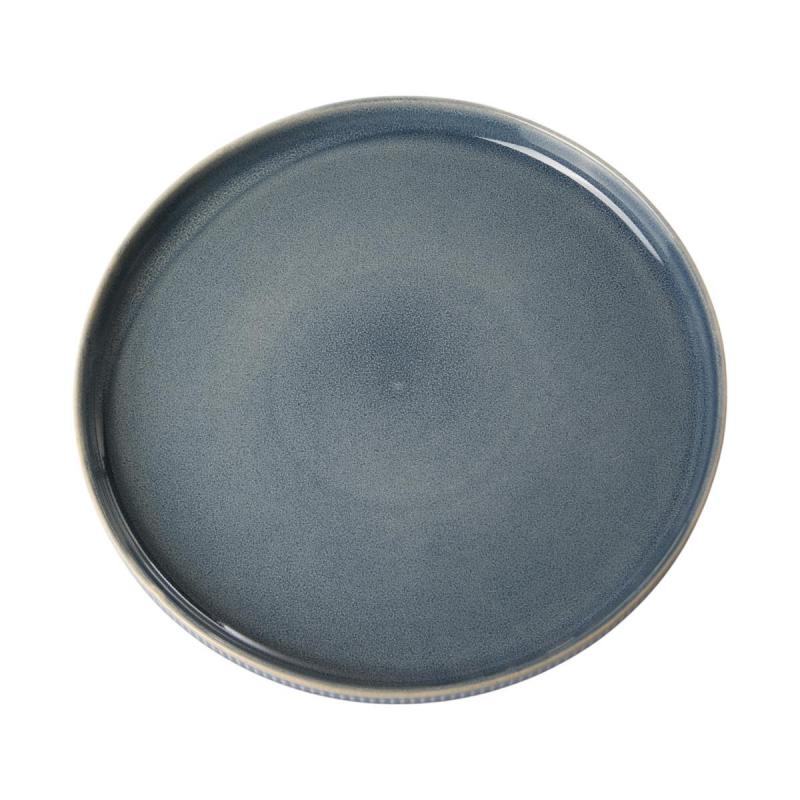 Keramik-Teller azurblau