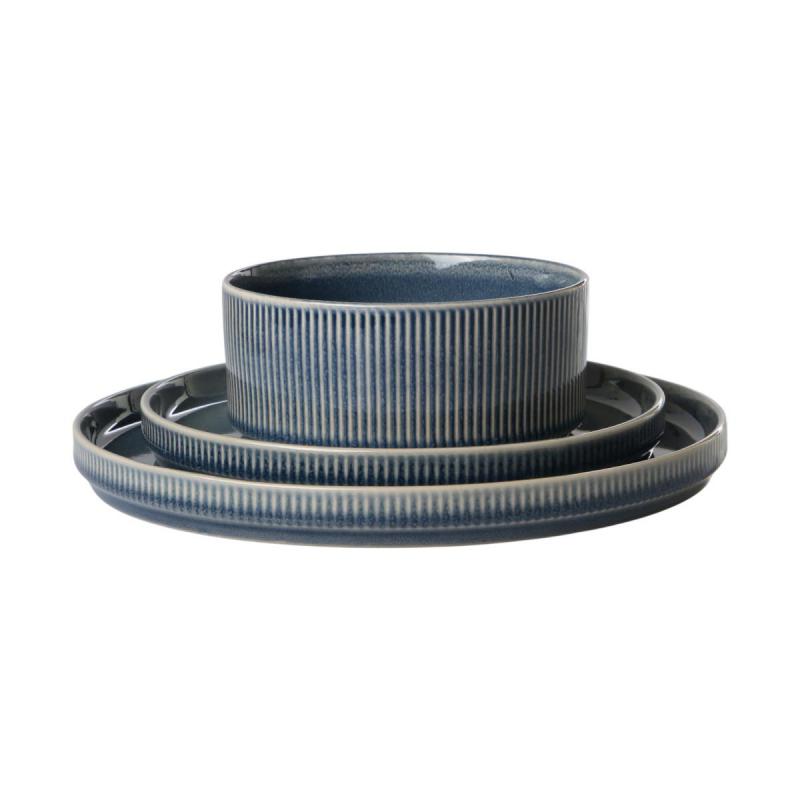 Keramik-Teller azurblau