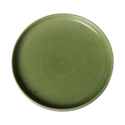 Keramik-Teller lindgr&uuml;n