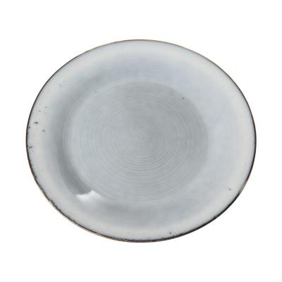 Keramik-Teller hellblau