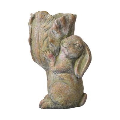 Zement-Topf mit Hase