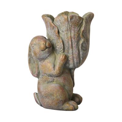 Zement-Topf mit Hase