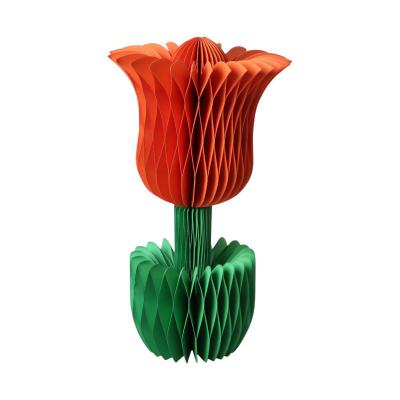 3D Papier-Tulpe orange