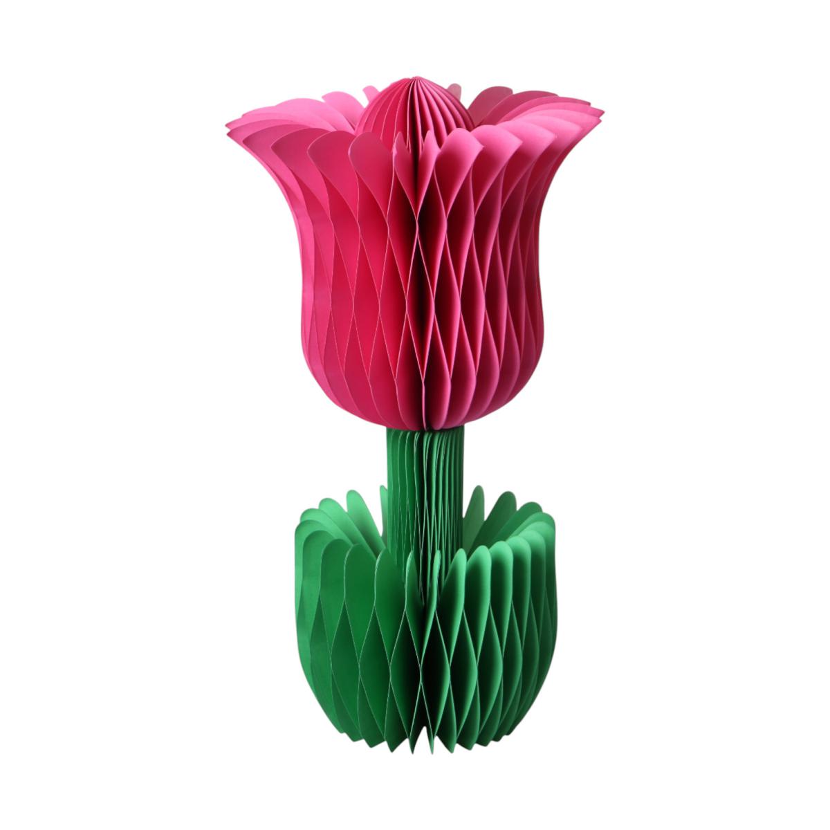3D Papier-Tulpe fuchsia