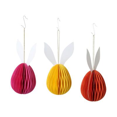 3D Papier-Hase zum H&auml;ngen farbmix