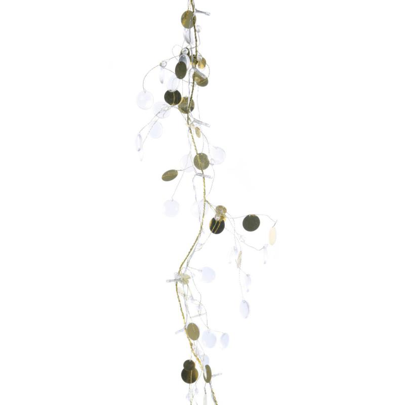 LED-Lichterkette Blätter,Kristalle bat.