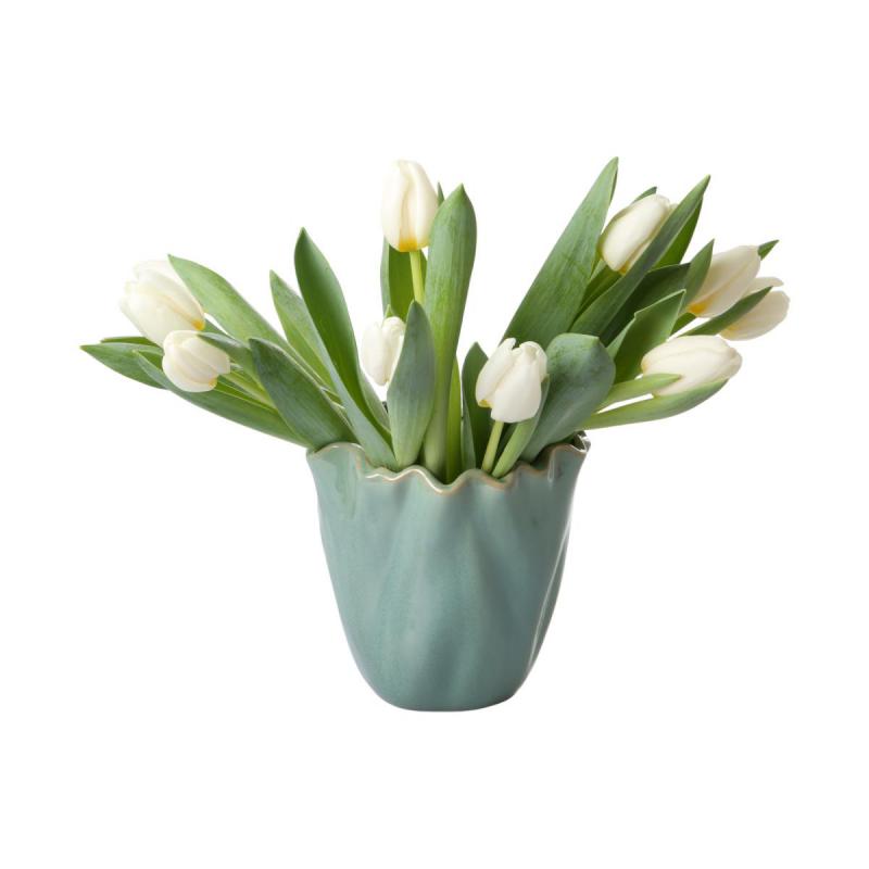 Orchideentopf faltig gr&uuml;n