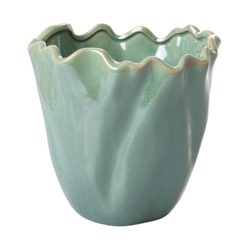 Orchideentopf faltig gr&uuml;n