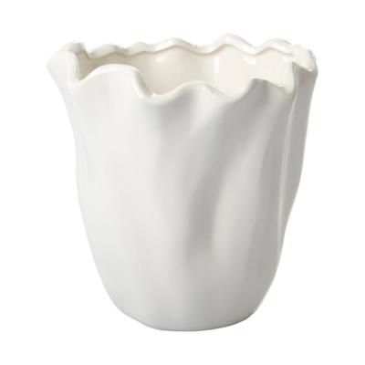 Orchideentopf faltig wei&szlig;