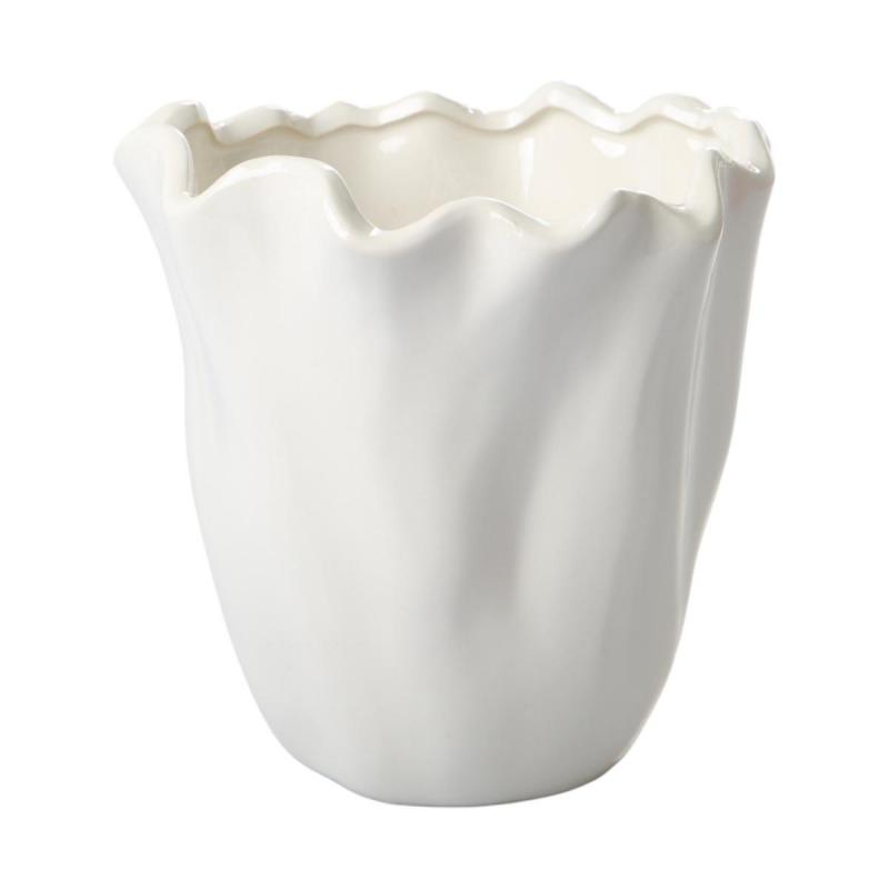 Orchideentopf faltig wei&szlig;