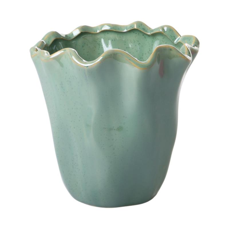 Orchideentopf faltig gr&uuml;n