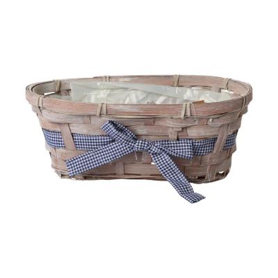 Pflanzschale mit Schleife - braun