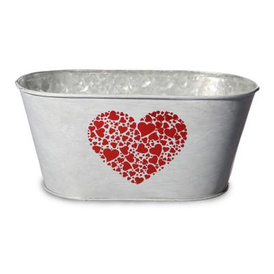 Blechtopf oval mit Herz