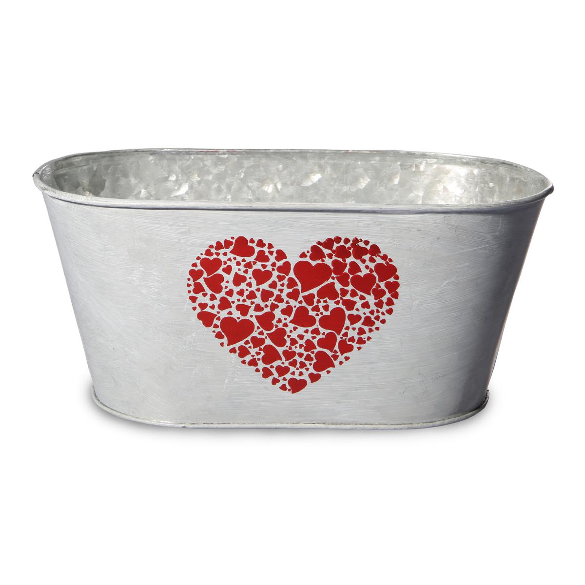 Blechtopf oval mit Herz
