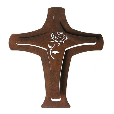 Kreuz doppelt mit Rose