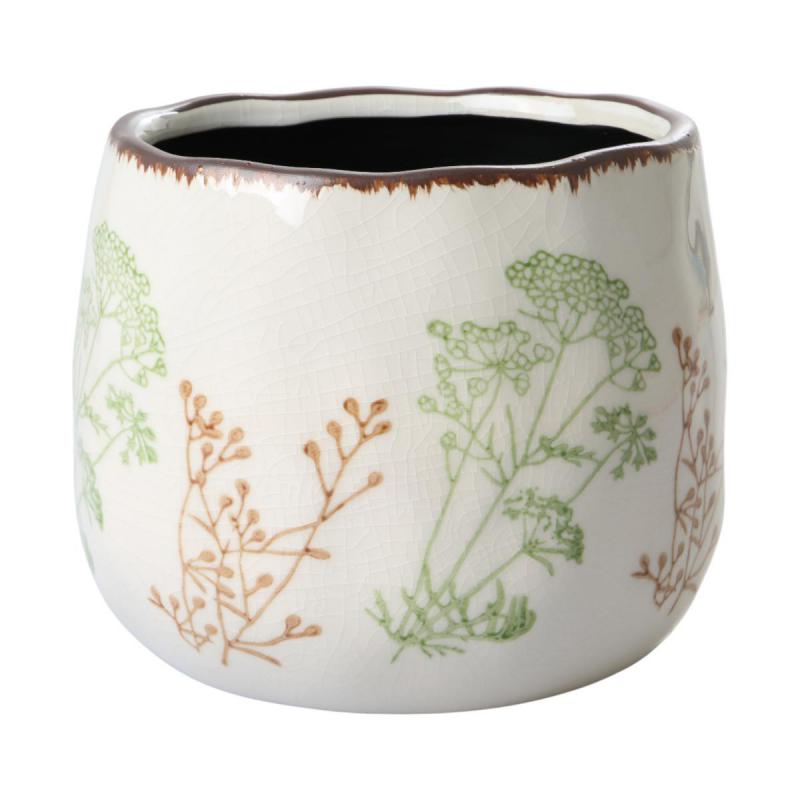 Topf mit Blumenmotiv