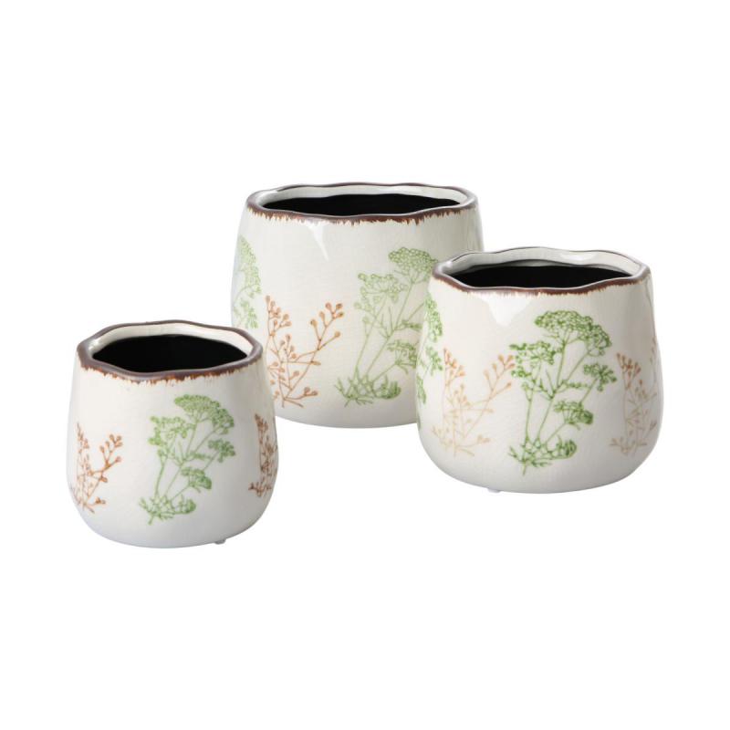 Topf mit Blumenmotiv