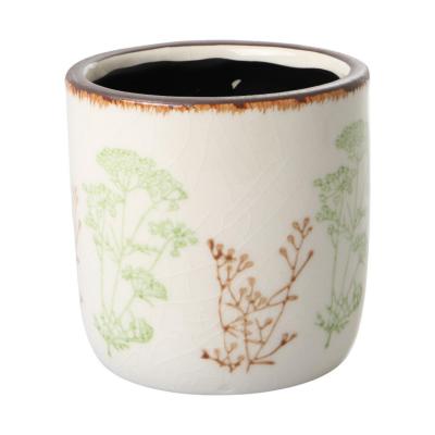 Topf mit Blumenmotiv