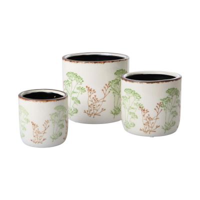 Topf mit Blumenmotiv