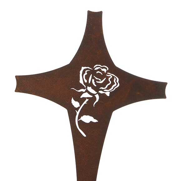 Kreuz einfach mit Rose
