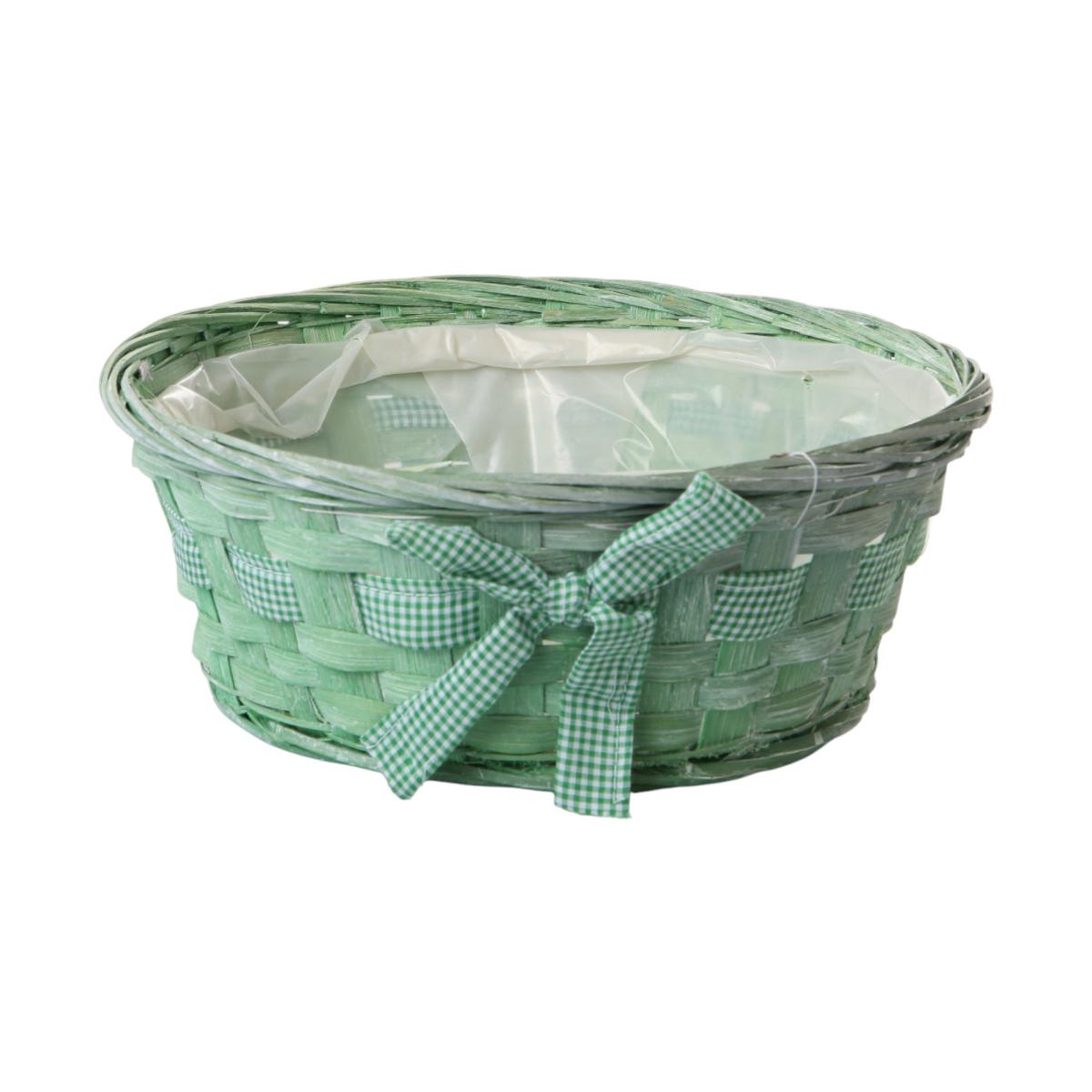 Pflanzschale mit Schleife - gr&uuml;n