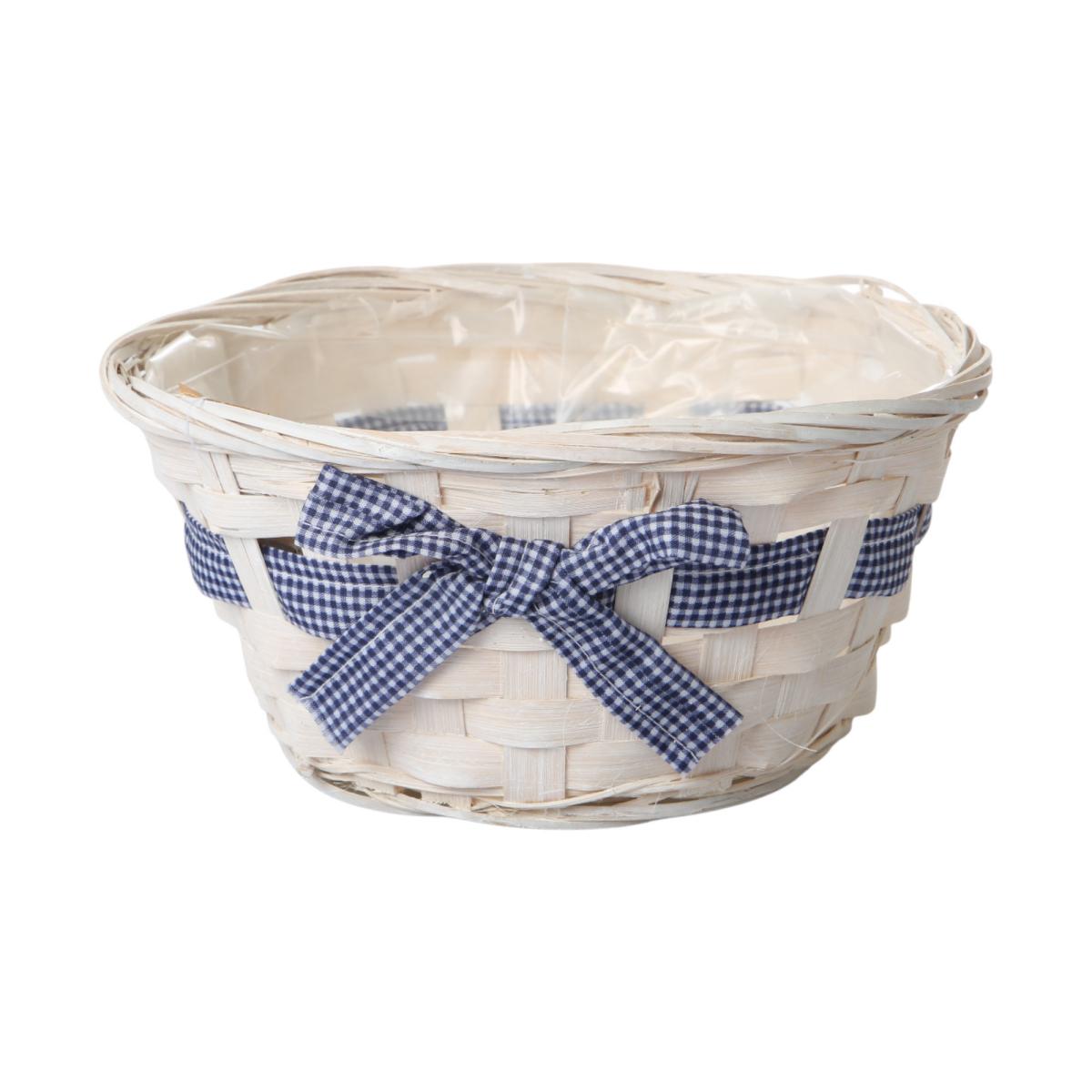 Pflanzschale mit Schleife - wei&szlig;