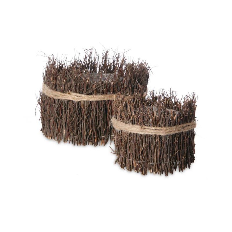 Weidenzweig-Schale rund mit Sisal